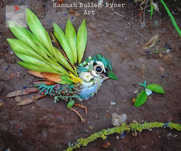 藝術家Hannah Bullen-Ryner的落葉花瓣藝術！ 植物變動物只在一「拼」之間