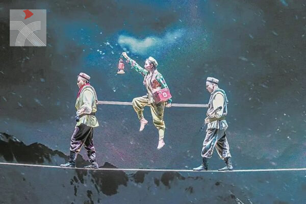 雜技劇《天山雪》廣州首演 滬疆技藝交融共繪歷史長卷